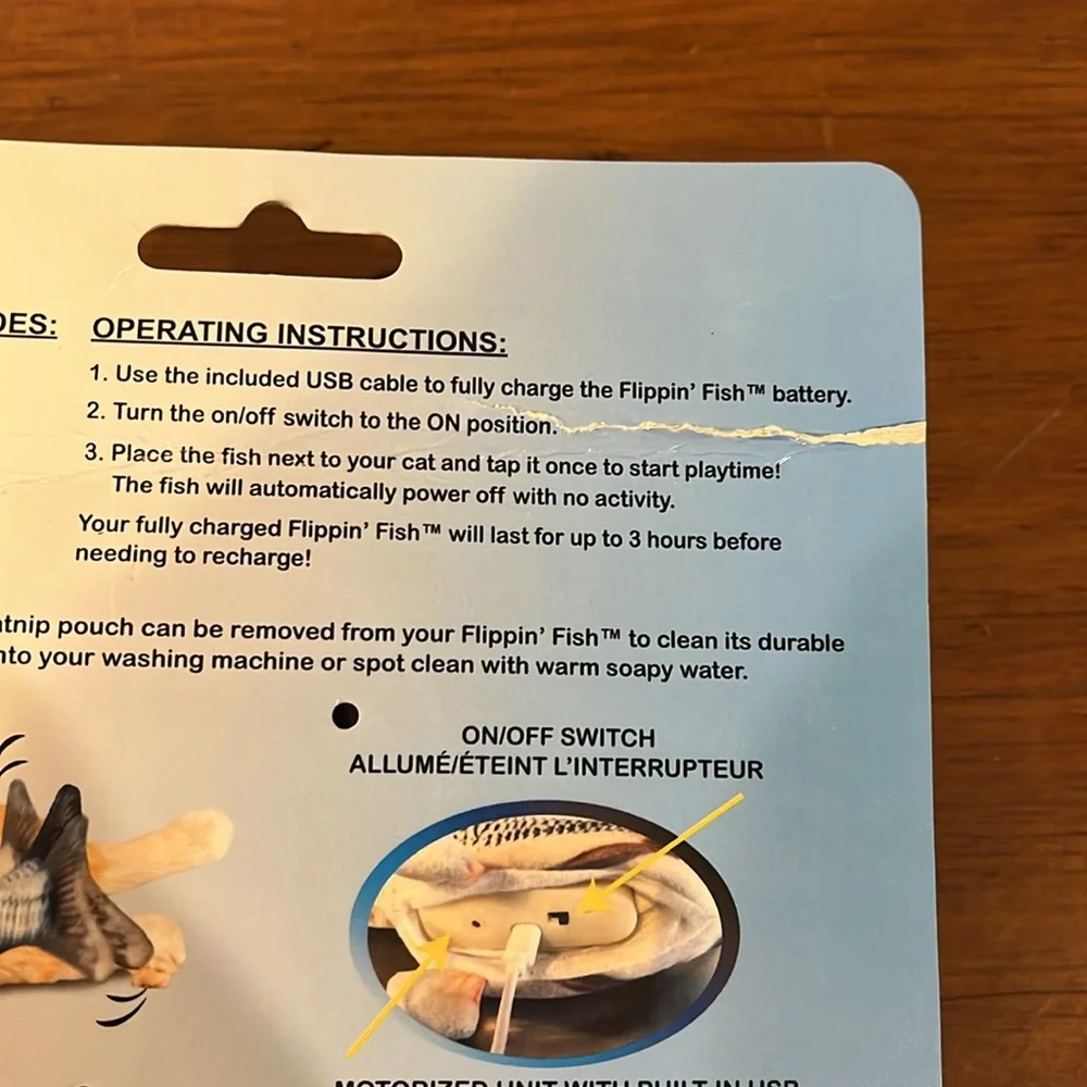 Flippin Fish Electronic Motion Activated Cat toy